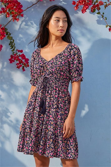 Petite Ditsy Floral Print Frill Dress 14688060