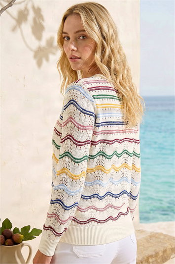 Stripe Wave Knit Jumper 16323338