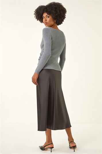 Wrap Button Detail Knit Jumper 16215136