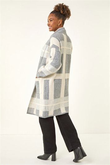 Check Longline Pocket Cardigan 16317936