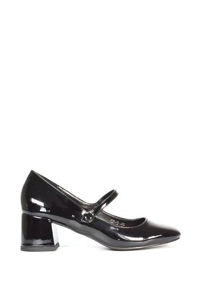 Black 'Leneka' Mary Jane Low Block Heel Court Shoes