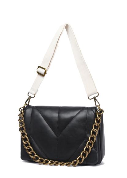 Black Chain Detail Cross Body Bag
