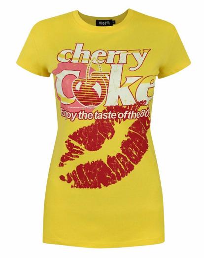 Yellow Coca Cola Cherry Coke Taste Of By T-Shirt