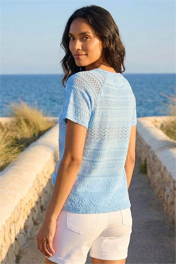 Crochet Knit Top 19396909
