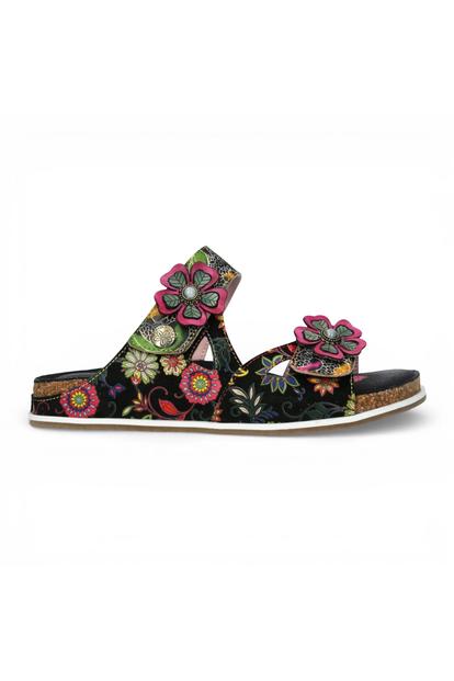 Black Womens Casual Strappy Sandals-Brcyano-32