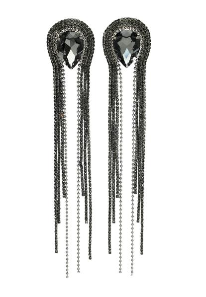 Black Diva Collection Long Chain Earrings