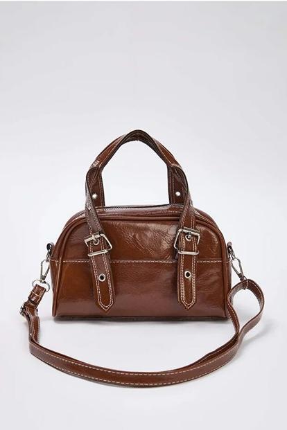 Black Contrast Stitch Mini Bowling Grab Bag