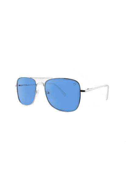 Metallic Ruby Rocks Malta Silver Metal Frame Sunglasses