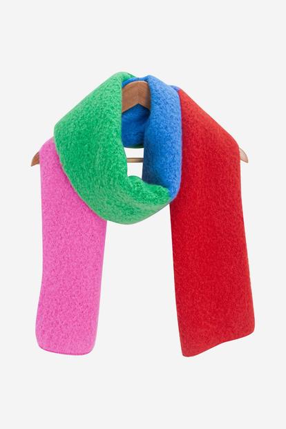 Multi Bright Colour Block Winter Scarf