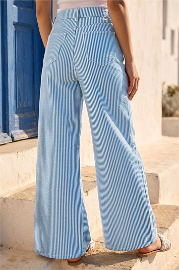 Dusk Stripe Wide Leg Jeans 18110109