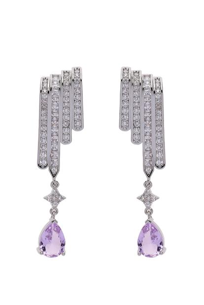 Metallic Angel Wing Drop Earrings