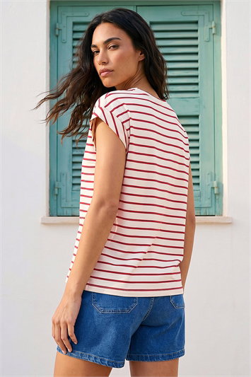 Soft Touch Stripe Stretch Top 19492078