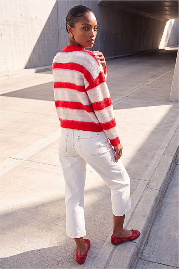 Stripe Knit Cardigan 16352778