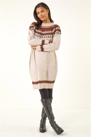 Soft Knit Fairisle Jumper Dress 14448807