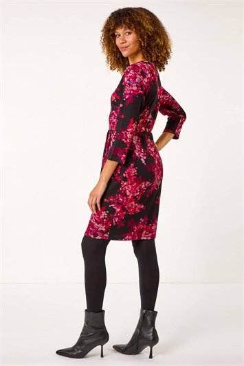 Floral Pleated Shift Dress 14604178