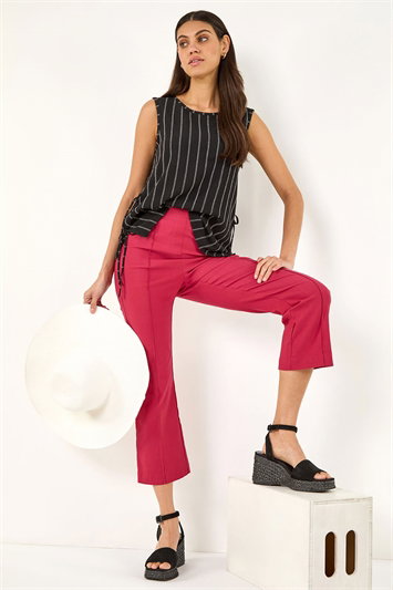Red Seam Detail Stretch Trouser