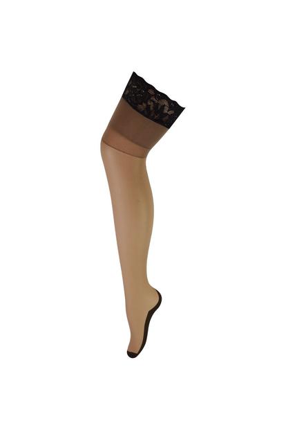 Black Ladies High Waisted Sheer Black Seamed Stockings