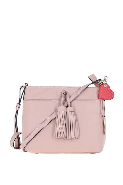 Pink Fashion Medium Real Leather Cross Body Bag