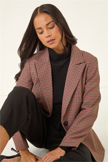 Petite Houndstooth Blazer 15042958