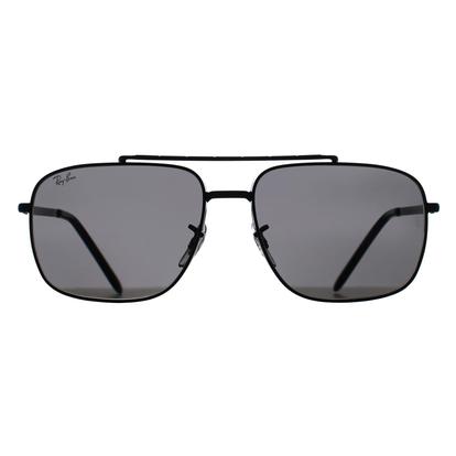 Black Rectangle Polished Black Dark Grey Rb3796