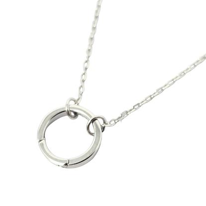 Metallic Sterling Silver Necklace With Openable Spring Clasp