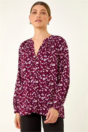 Floral Print Raglan Top 20234695