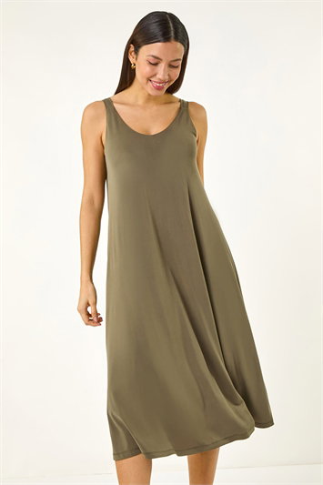 Strappy Jersey Midi Dress 14691140