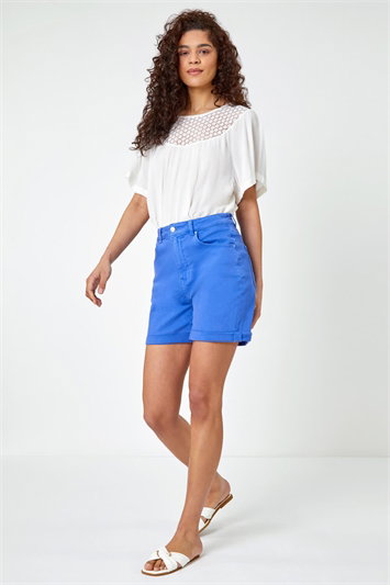 Turn Up Cotton Stretch Shorts 18042509