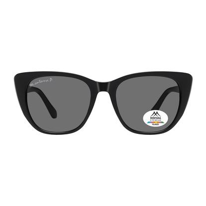 Black Cat Eye Black Grey Polarized Mp173