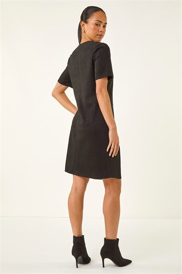 Petite Faux Suede Stretch Shift Dress 14733108