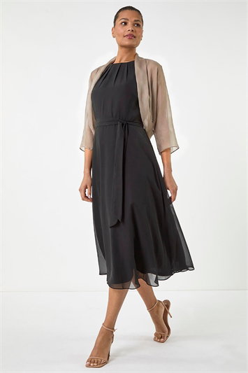Ruched Hem Chiffon Bolero 20022433