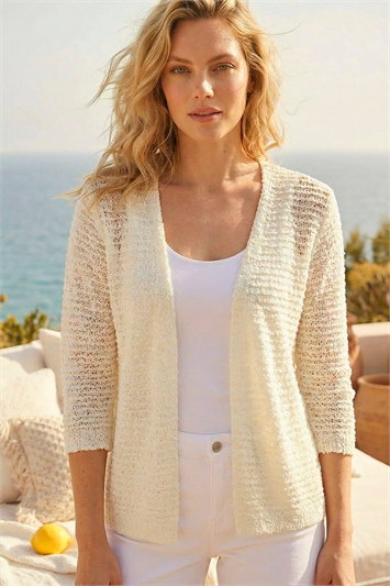 Petite Textured Knit Cardigan 16346638