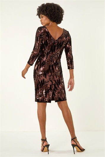 Sequin Velvet Shift Stretch Dress 14445619