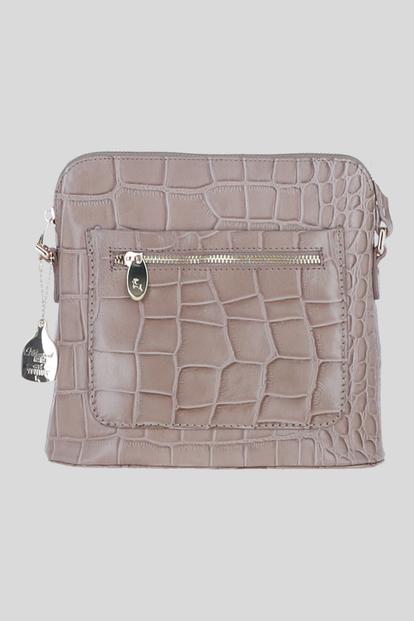 Green Genuine Leather Crossbody Bag With Adjustable Strap