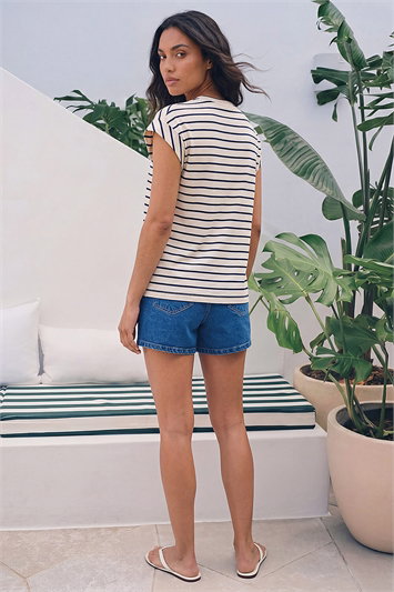 Soft Touch Stripe Stretch Top 19492038