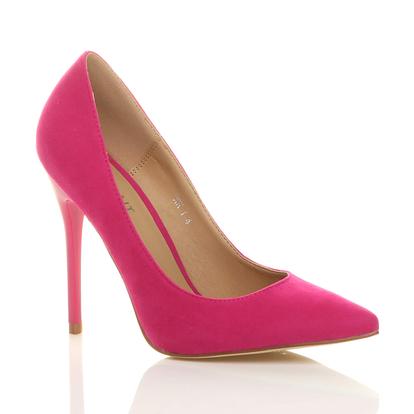 Purple High Stiletto Heel Pointed Toe Court Shoes
