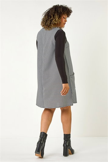 Curve Checkered Stretch Pocket Dress 14633708
