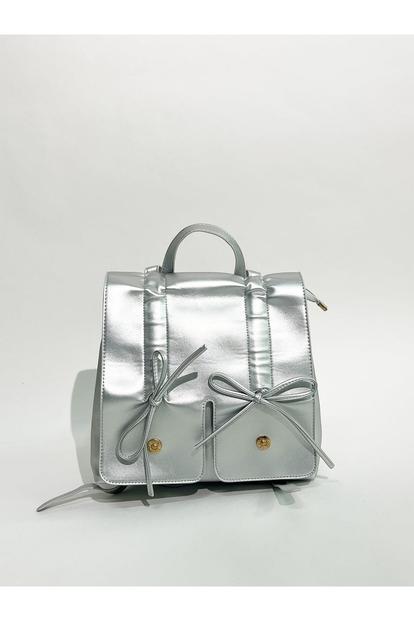 Metallic Bow Backpack
