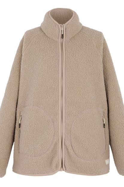 Cream Frankie Borg Full Zip Fleece Jacket