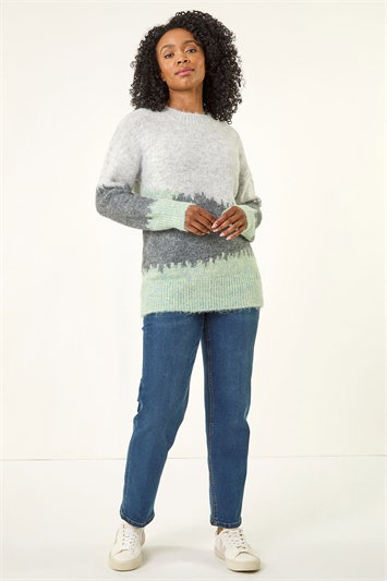 Petite Abstract Knit Jumper 16313036