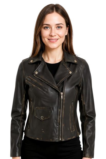 Pink Classic Brando Biker Leather Jacket