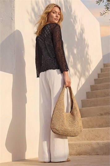 Light Popcorn Knit Shrug 16337908