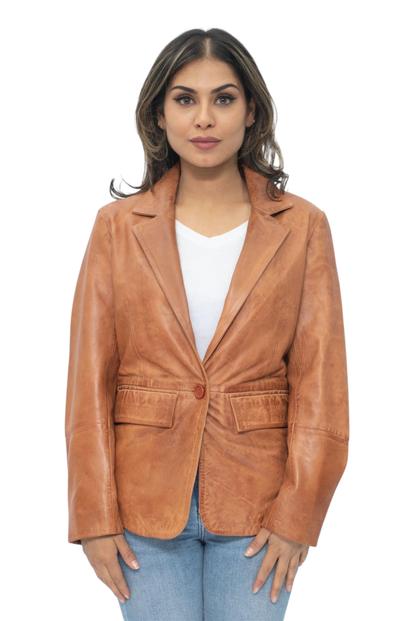 Black Soft Leather Blazer Jacket-Apeldoorn