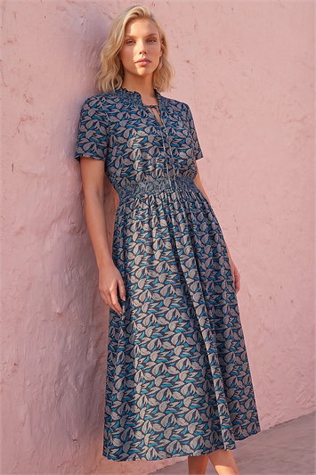 Petite Shirred Waist Dress 14944860