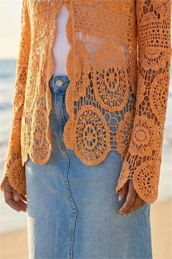 Crochet Knit Cardigan 16213664