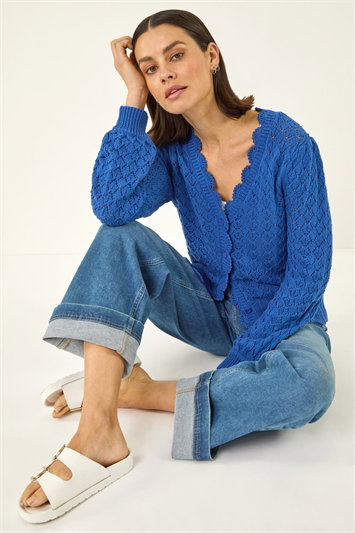 Pointelle Button Knit Cardigan 16325409