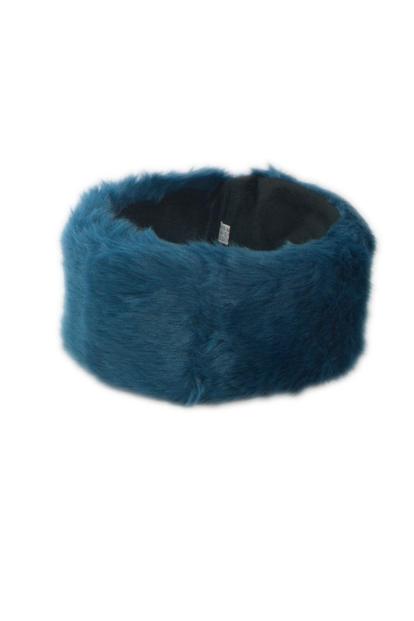 Blue Teal Soft Faux Fur Headband