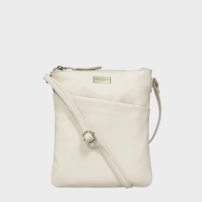 Black 'Linby' Pebble Grain Leather Crossbody Sling Bag