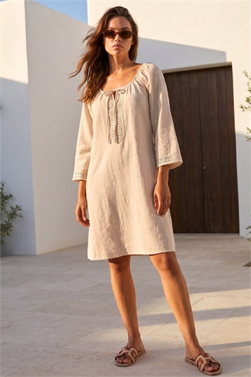 Petite Lace Trim Dress 14757088