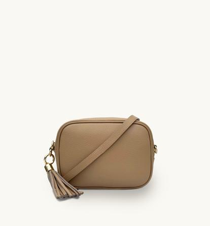 Multi The Tassel Sand Leather Crossbody Bag